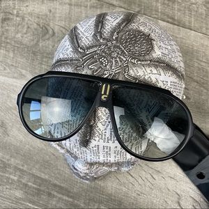 Carrera black aviator sunglasses